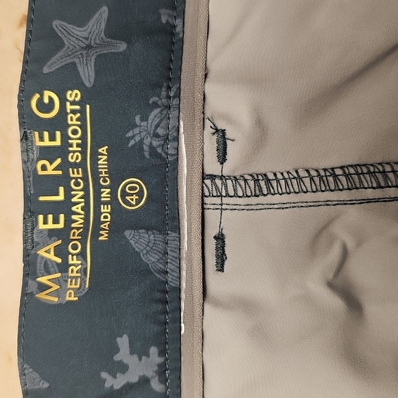 NWT MAELREG Mens Performance Proflex Sage Green Marine Golf Shorts Size 40 - Picture 6 of 7